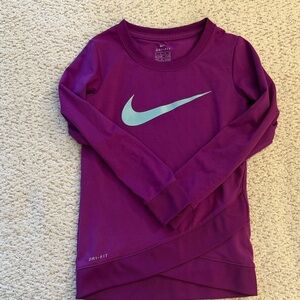 Nike Kids Dri-FIT Long Sleeve in Purple